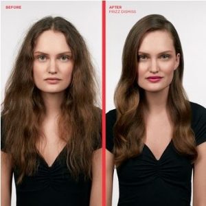 Frizzy hair before and after