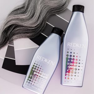 Toning haircare Redken Color graydient shampoo and conditioner