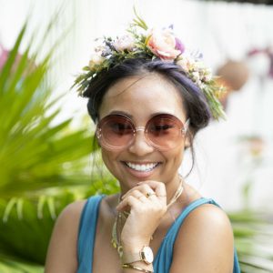 Festival Hairstyles girl with flower crown
